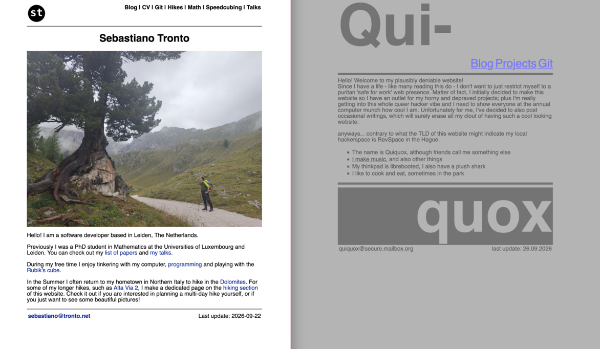 Totally dissimilar webpages