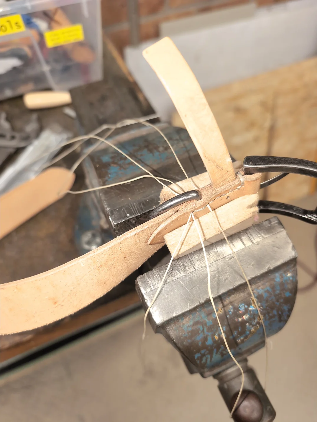 Stitching in the D-ring